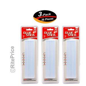 36 Pcs (3 Pack) GLUE STICK 7" Instantly Precision Applicator For Glue Gun Craft